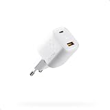 VOLTME 30W USB C Ladegerät 2-Port GaN Schnellladegerät USB-C Ladestecker PD3.0 PPS Netzteil Kompatibel mit iPhone 16 Pro Max 15 14 iPad MacBook Air Samsung S24 Google Pixel Xiaomi, Weiß