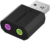 SABRENT USB Externe Soundkarte, USB auf Klinke 3,5mm, Kopfhörer auf Klinke, Audio zu USB Adapter (AU-MMSA)