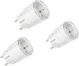 Shelly Plug S Gen3 Weiß - WLAN Smarte Steckdose, Leistungsmessung, 12A 2500W, Zeitschaltuhr, Matter-Zertifiziert Stecker, Heizung & Kühlung, Alexa & Google, Kein Hub Erforderlich (3 Stück)