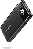 Powerbank 20000mAh USB C PD 20W mit LED Display Schnellladung Externer Akku Tragbares Ladegerät für Handy, iPhone, Tablet, Samsung Galaxy, Huawei und Mehr-Schwarz