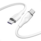 VOLTME USB C auf USB C Kabel 1,0m Weiß, USB-C Ladekabel 100W 5A PD 3.0 Ladekabel Typ C E-Mark Chip Lade und Datenkabel 480Mbps für USB-C Gerät MateBook X Pro/MacBook Pro/iPad/Galaxy S21/Pixel/Switch