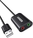 UGREEN Externe USB Soundkarte Klinke Adapter Schwarz