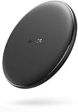 Anker 10W Max kabelloses Ladepad, 313 Wireless Charger(Pad) Qi-zertifiziertes Ladegerät, Geeignet für iPhone 12/Pro/mini/Pro Max, Schnellladeleistung für Galaxy S22 S21 S20 Note10(Ohne Netzteil)