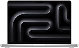 Apple 2023 MacBook Pro Laptop M3 Chip mit 8‑Core CPU, 10‑Core GPU: 14,2" Liquid Retina XDR Display, 8 GB gemeinsamer Arbeitsspeicher, 512 GB SSD Speicher. Funktioniert mit iPhone/iPad, Silber