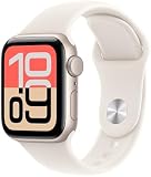 Apple Watch SE 3 GPS 40 mm Smartwatch mit Aluminiumgehäuse in Polarstern und Sportarmband in Polarstern (S/M). Fitness‑ und Schlaftracker, Herzfrequenzmesser, Always-On Display, Wasserschutz