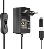 Miuzei Netzteil für Raspberry Pi 4/3B+, 5V 4,1A USB-C mit EIN/AUS Schalter