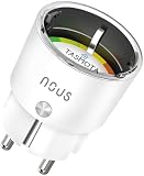 Tasmota Steckdose NOUS A1T, Kleinste Wlan ESP8266 smart plug, 10A mini wifi steckdosen mit stromverbrauch stromzähler, zeitschaltuhr, Kompatibel mit Alexa, Google Home Assistant, Domoticz, MQTT, 2.4G