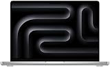 Apple 2023 MacBook Pro Laptop M3 Pro Chip mit 11‑Core CPU, 14‑Core GPU: 14,2" Liquid Retina XDR Display, 18 GB gemeinsamer Arbeitsspeicher, 512 GB SSD Speicher. Funktioniert mit iPhone, Silber