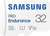 Samsung PRO Endurance microSD-Karte + SD-Adapter, 32 GB, Für Videoüberwachungssysteme, Dashcams und Bodycams,UHS-I U3, Full HD & 4K UHD, 100 MB/s Lesen, 40 MB/s Schreiben, MB-MJ32KA/EU