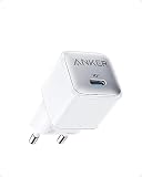 Anker Nano 20W USB C Ladegerät, PIQ 3.0 Kompaktes Netzteil USB C | Kompaktes, strapazierfähiges Schnellladegerät für iPhone 15-12 Serie, Pixel, iPad (ohne Kabel)