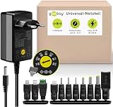 goobay 64570 Universal-Netzteil 3 V - 12 V, max. 27 W / DC Wechseladapter / Ersatznetzteil für TV, PC, Router, LED Streifen / Variable Spannung / USB C, USB A, Micro USB / inkl. 11 Adapter/ Schwarz