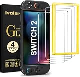 ivoler Schutzfolie für Nintendo Switch 2 (2025) mit Montagerahmen, 4 Stück