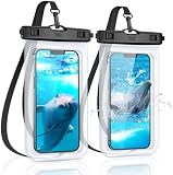 YOSH wasserdichte Handyhülle IPX8 2 Stück, bis zu 7 Zoll, Clear