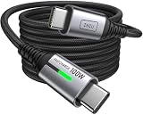 INIU USB C Kabel, 2m 100W PD3.0 Schnellladekabel USB C auf USB C Ladekabel | Nylon Geflochten, Ladekabel USB-C Ladegerät für iPhone 18 17 16 Pro Samsung Galaxy S26 S25 Pixel 10 iPad Air Pro MacBook usw.