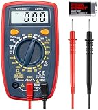 AstroAI Digital Multimeter Voltmeter Strommessgerät Tester | Messgerät für AC/DC Spannung, DC Strom, Widerstand, Diode, Kontinuität, Großes LCD-Anzeige, Hintergrundbeleuchtung, Blau