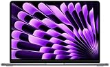 Apple 2024 13" MacBook Air Laptop mit M3 Chip: 13,6" Liquid Retina Display, 8 GB gemeinsamer Arbeitsspeicher, 256 GB SSD Speicher, beleuchtete Tastatur, 1080p FaceTime HD Kamera, Touch ID, Space Grau