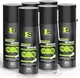 Spraytive 6x 400ml Power Druckluftspray – Air Duster Druckluft aus der Dose | Kontaktlose Reinigung von Tastatur, PC und Kamera: die Druckluftdose als Luftdruckspray mit 50 cm Verlängerungsschlauch