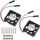 MakerHawk 2 x Mini Lüfter Bürstenlose Lüfter Kühler Trennschnittstelle DC 3,3 V 5 V 30x30x7 mm kompatibel mit Raspberry Pi 2B / 3B / 3B + / 4B und Pi Zero/Zero W