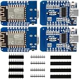 4 x 5v D1 ESP8266 Mini Board NodeMCU WiFi 4MBit Flash Memory (Type c)