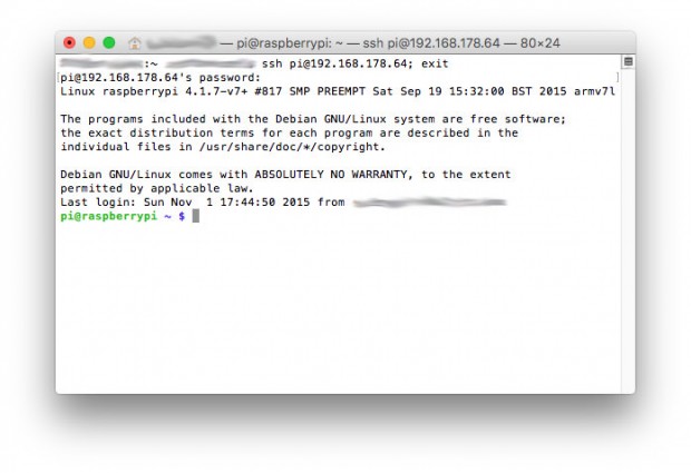 SSH Raspberry - Mac