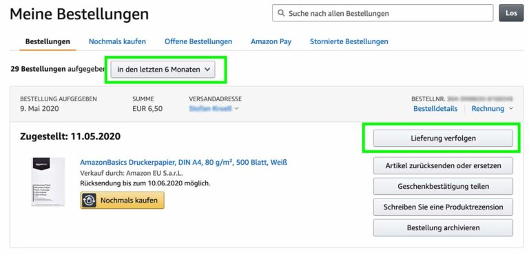 Amazon Alte Bestellungen anzeigen & verfolgen So geht's » Xgadget.de
